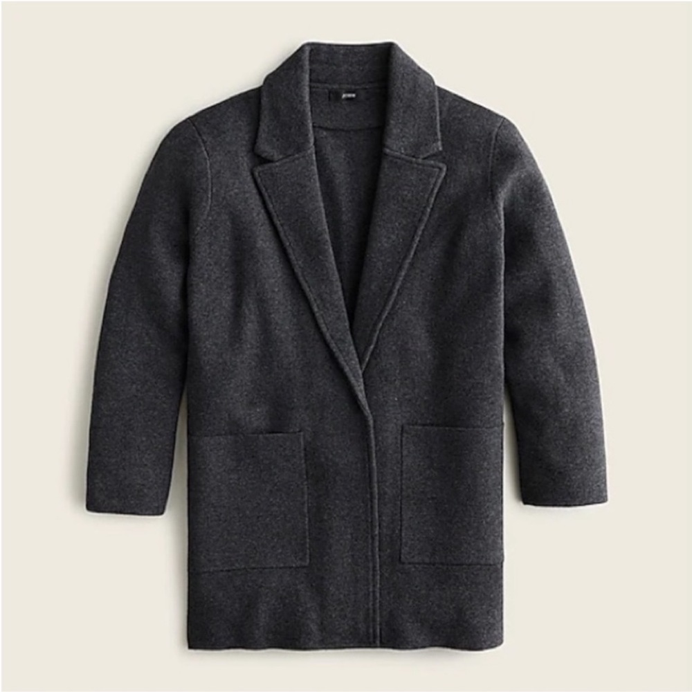 J. Crew Open-front Sweater Blazer Grey Dark
Gray Wool Cardigan Women's XXS - Picture 11 of 11